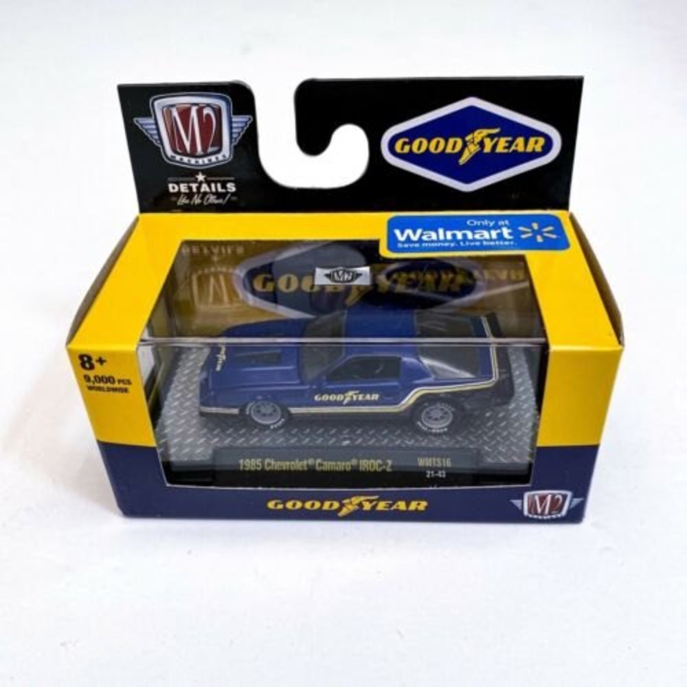M2 Machines 2021 Walmart  Exclusive Goodyear 1985 Chevrolet Camaro Iroc-Z